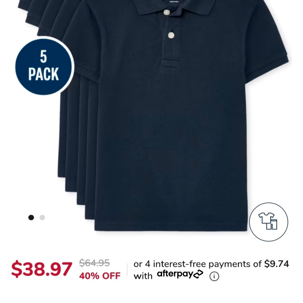 Girl navy polo 5pk